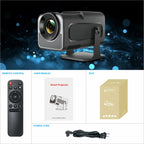 Salange HY320 Mini 4K Android 11 Projector Native 720P 300ANSI Dual Wifi6 BT5.0 Cinema Portable Projetor Outdoor 180°  Rotable