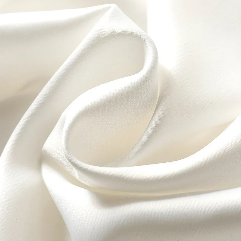 Big Size Summer New Silky Acetic Acid Satin T-shirt Round Neck Women Loose Top Lazy and Versatile Acetate Satin T-shirt