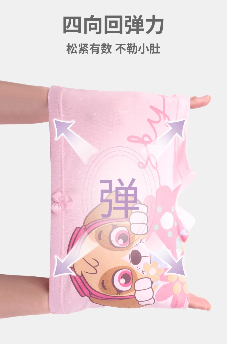 4PCS Genuine Paw Patrol Skye Girl Children Cotton Underwear Printing Panties Kids Short Panties Underpants Girls Briefs Panties