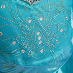 Halloween Elsa Dress for Girls Children Party Princess Costume Kids Disguise with Long Cloak Girl Snow Queen Carnival Clothes