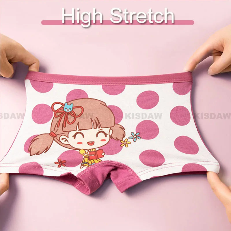 Multipack Girls Panties Lovely Character Pattern Cartoon Girls Boxer Briefs Soft Cotton Kids Underwear Washable Children Boxers