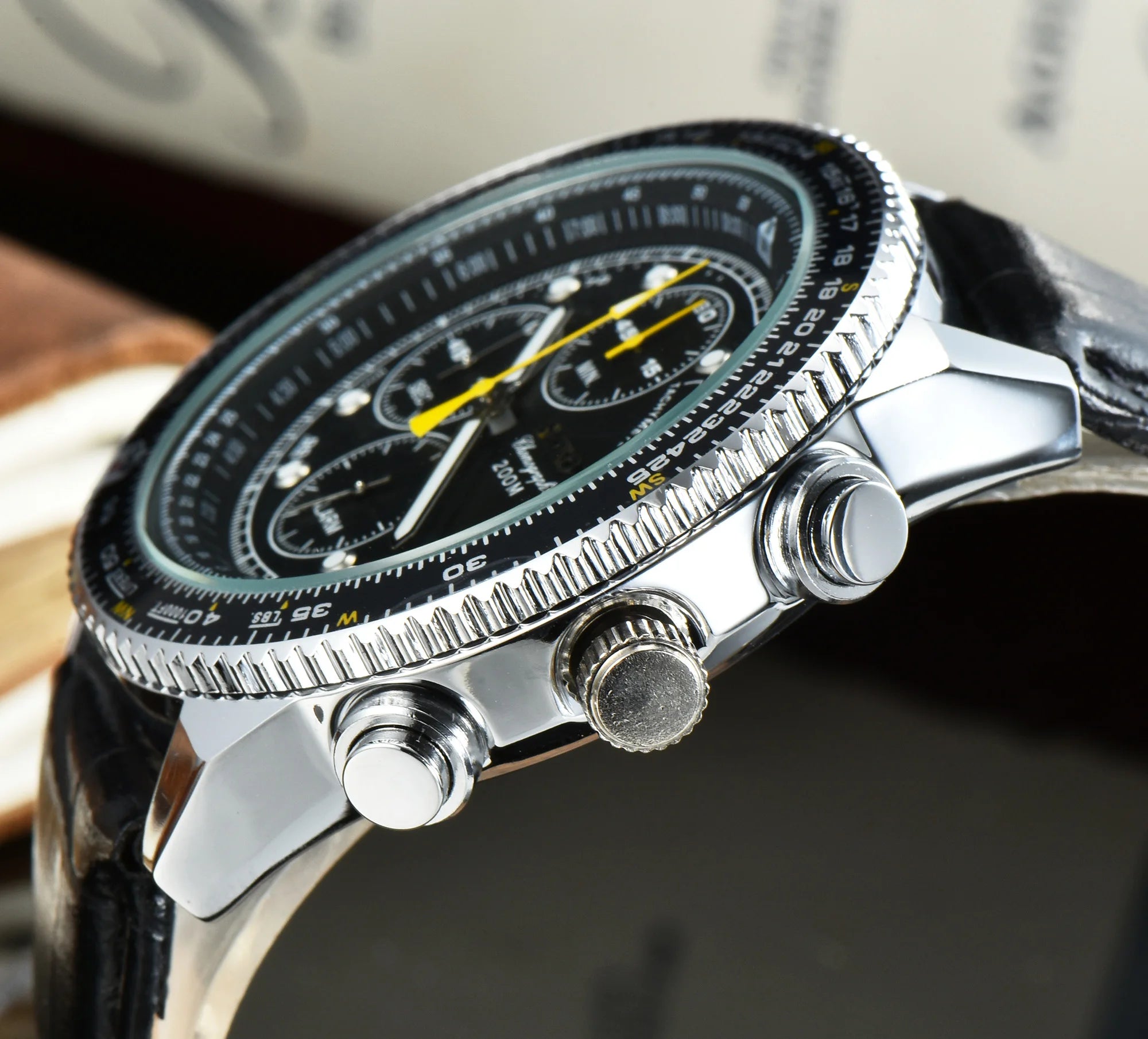 SEIKO Men's Sports Quartz Waterproof Watch, Multifunctional Dial Luminous Hands and Markers, Stainless Steel or Rubber Strap.