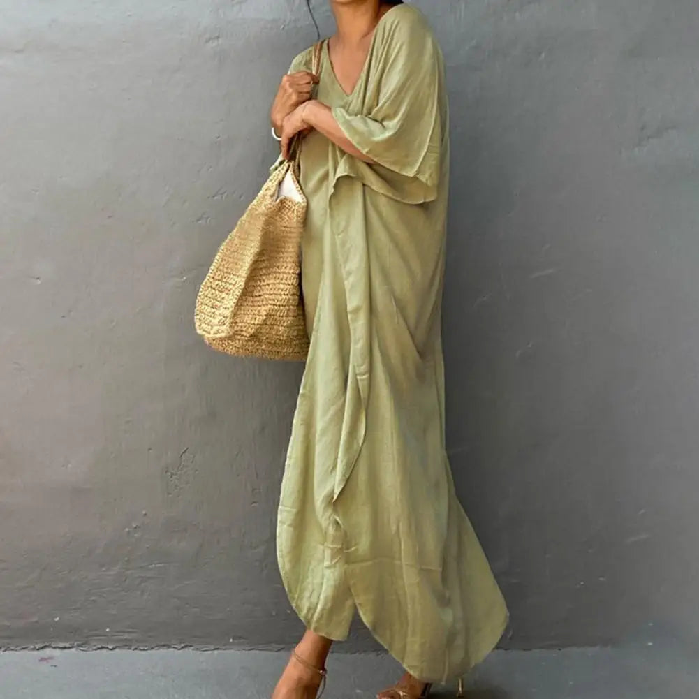 Beach Cover Up Kimono Women Summer 2023 New Pareo Swimsuit Cape Solid Bohemian Tunic Dresses Bathing Suits Dropshipping