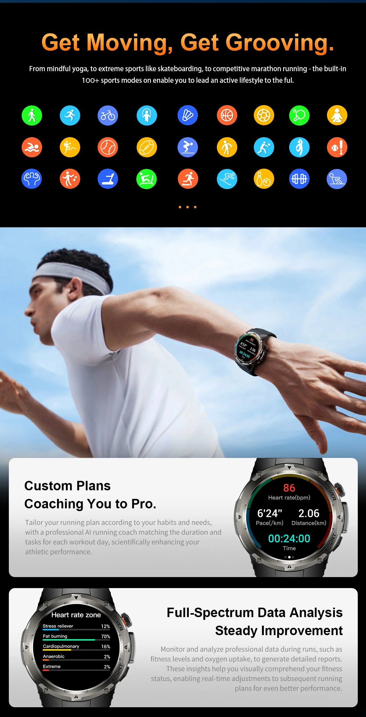 NEW For XIAOMI Outdoor Sports Smart Watch Men GPS Trackr Health Monitor BT Call NFC UV infrared Laser 5ATM Waterproof Smartwatch
