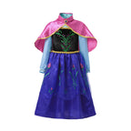 Summer Fancy Queen Elsa Anna Costume Girls Princess Dress Toddler Halloween Cosplay Party Vesidos For 2-10 Years