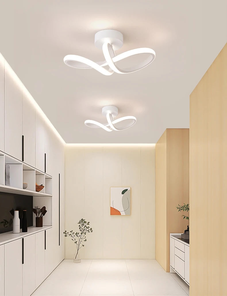 LED Aisle Ceiling Lights Modern Chandelier Three Colors Lamp Minimalist Lamps For Bedroom Light Surface Installation Dining Room