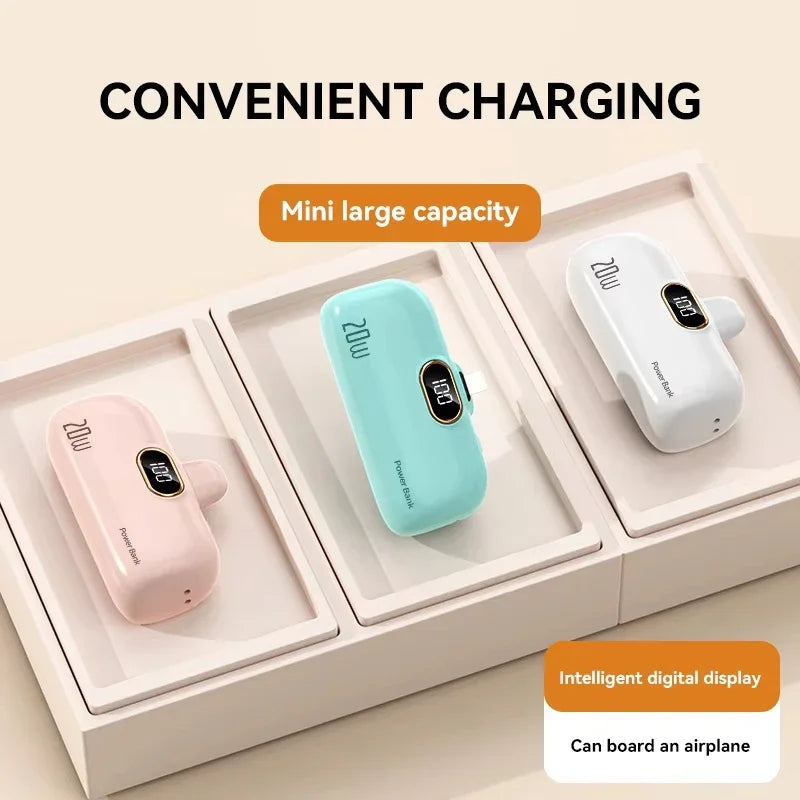 Oneplus  Mini Capsule 30000mAh Power Bank Portable Mobile Power Supply Emergency External Battery Fast Charger For iPhone Xiaomi