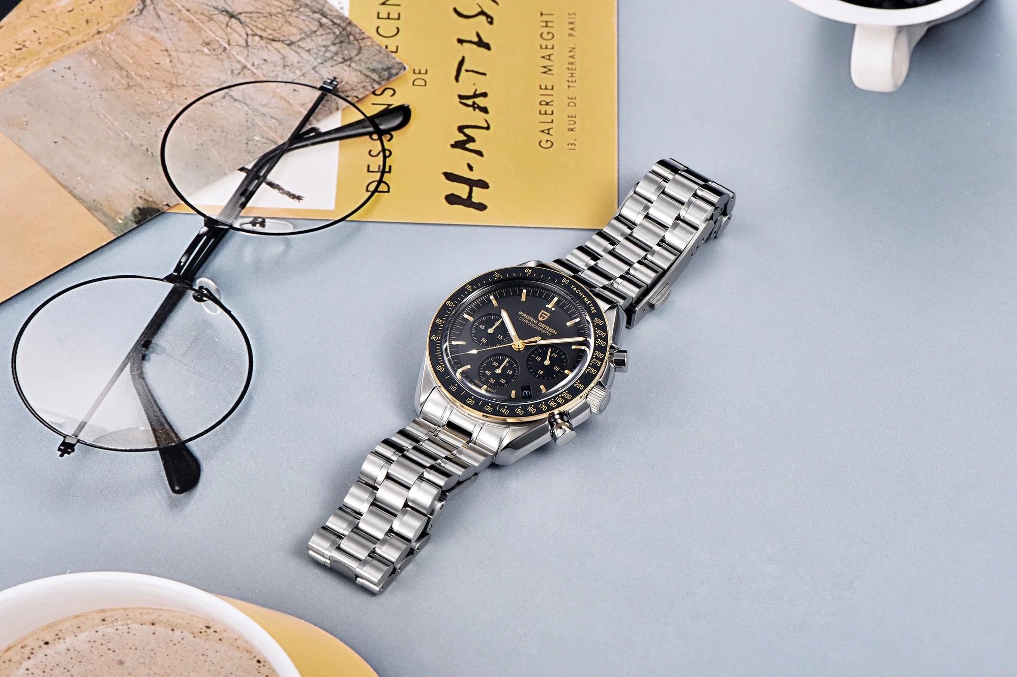 2025 New PAGANI DESIGN Moon V6 Men's Watches Luxury Quartz Watch For Man Chronograph VK63 Men Gift AR Sapphire Mirror Luminous