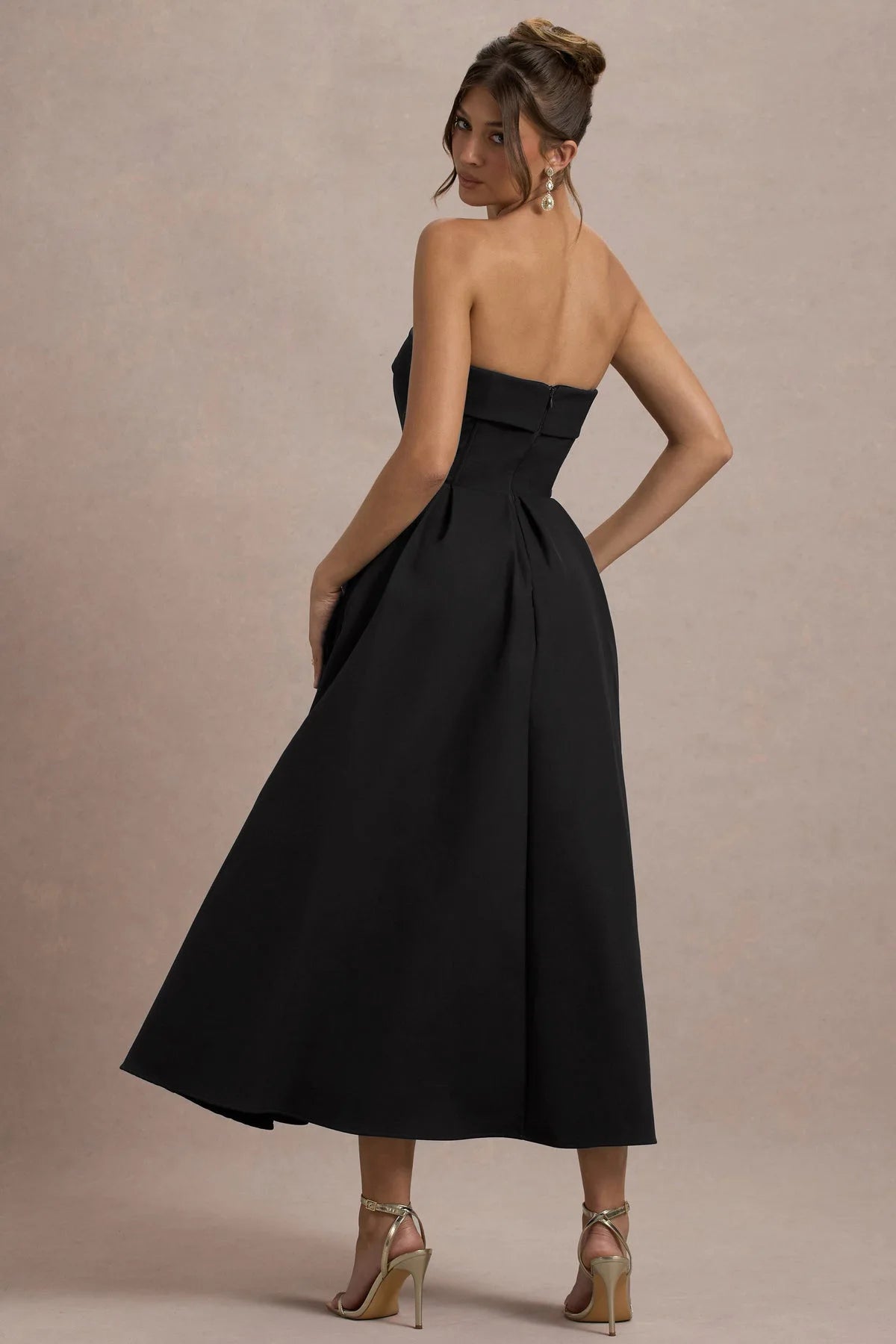 2025 French Fashion Elegant Long Evening Dress Women High-end Solid  Sleeveless Strapless Party Dress Chic Minimalist Clothes