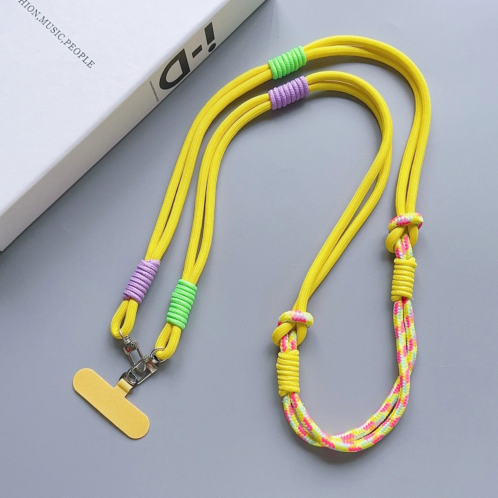Personalized Trend Double Color Mobile Phone Universal Lanyard Diagonal Span Long Rope Shoulder Strap Rope Fashion Safety Rope