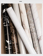 40cm Marble Self-adhesive Wallpaper Bathroom Kitchen Cabinet Countertop Contact paper PVC Waterproof Wall Stickers