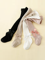 4pairs Toddler Girls Solid Tights