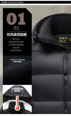 Thicken Autumn Winter Men Coats Detachable Hood Mens Puffer Jacket Sleeveless White duck down Vest Jackets Warm Hooded Jacket