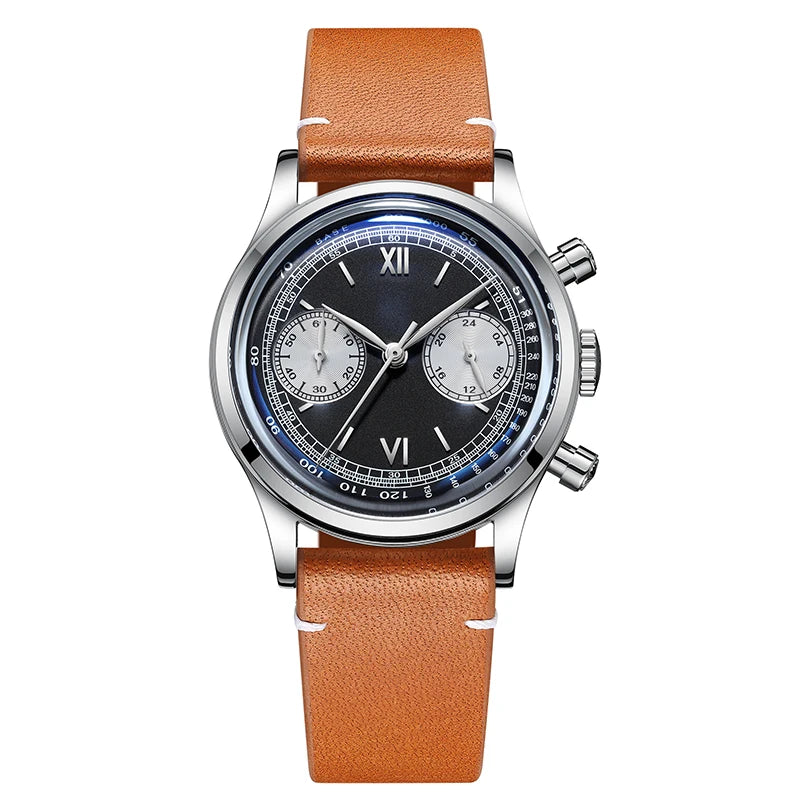 ADDIESDIVE Retro Quartz Watch for Men VK64 Multifunctional 24 Hour Chronograph Watches Bubble Mirror Glass 100m Dive Wristwatch