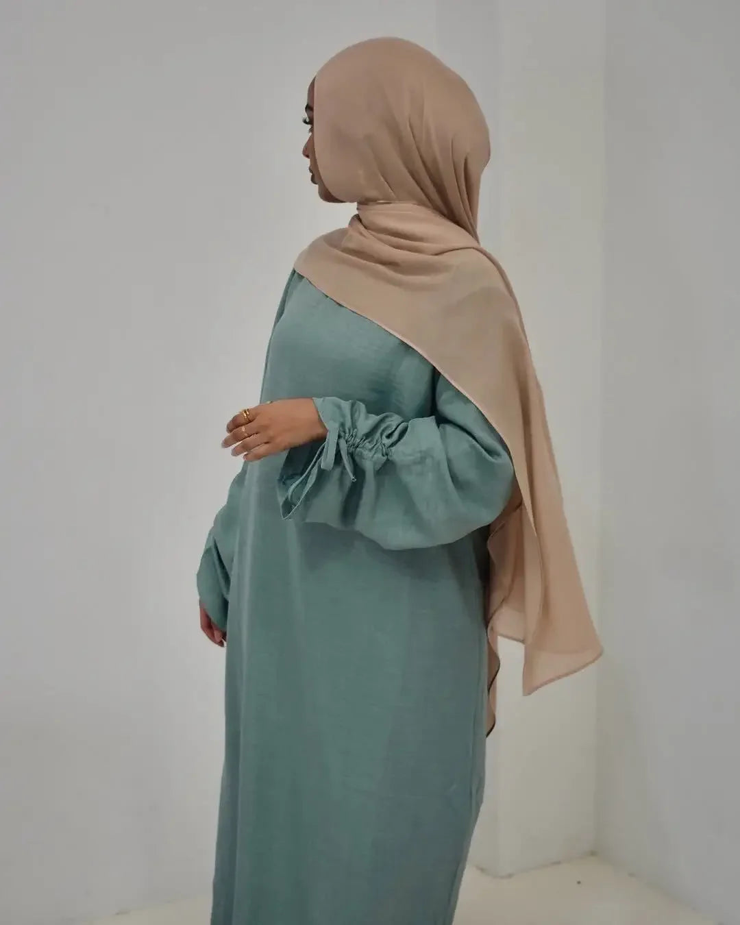 Eid Women Modest Dress Abaya String Sleeve Muslim Caftan Robe Morocco Dubai Kaftan Islam 2025 Vestidos Largos Jalabiya Ramadan