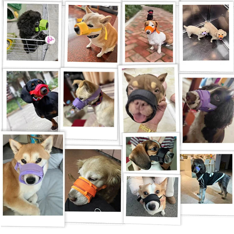 Dog muzzle Prevents biting barking and accidental eating prevents slipping off fits small medium large dogs adjustable