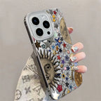 Sun Flower INS Phone Case For iPhone 16 15 14 13 12 11 Pro Max 16E XS XR 7 8 Plus SE2 Starry Sky Pattern Cover Shockproof Cover