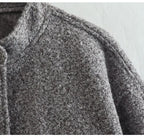 MiuKoMiYa Army Green Short Wool Blend Bomber Jackets For Women Winter Outdoor Women's Woolen Blend Coat Women Loose Wool Jacket