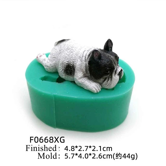 13 Dogs Shape Silicone Fondant Cake Decorating Mold Corgi Bulldog Chocolate Polymer Clay Mould Animal Cake Tool Bakeware M485