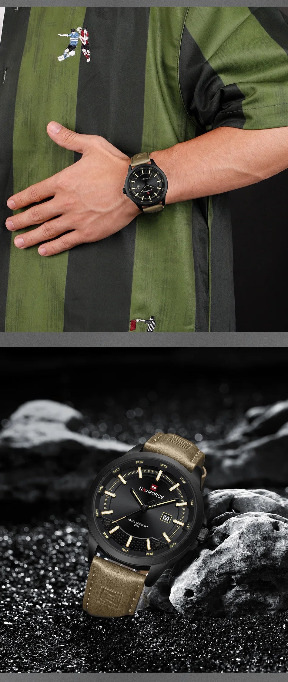 NAVIFORCE Men's Watches Business Calendar Waterproof Luminous Number Quartz Wrist Watches Clocks Gift Relogio Masculino 2025