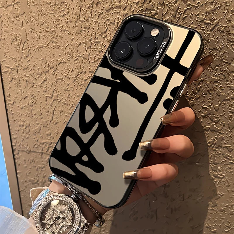 Creative and stylish phone case for iPhone 16 15 14 13 12 11 Pro/ Max/Plus shock-proof rear cover anti-fingerprint