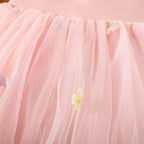 Summer Baby Girl Flower Embroidered Bow Half Skirt Girl Sweet Fashion Short Skirt