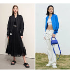 AMII Minimalism Jacket Woman Baseball Jacket Embroidery Letter Zipper 2023 Spring New Casual Women's Clothes Female Top 72331004