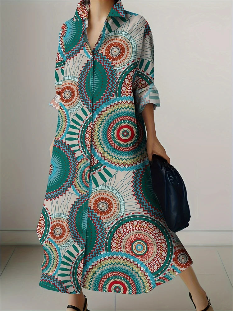 New Women's Fashion Shirt Dresses High Temperament Leopard Print Casual Dresses Women's Elegant Party Long Sleeve Dresses