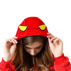 Boy Girl Children Spider Red Pajamas Set Flannel Kids Animal Cartoon Cosplay Hooded Pijama infantil Kigurumi Sleepwear
