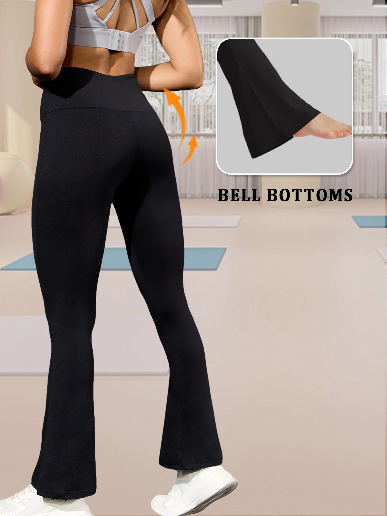 3 Pack Women's Super Soft Flare Pants High Waisted Tummy Control Workout Yoga Push Up Gym Fitness Long Leggings Bell Bottoms
