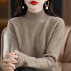 Autumn Winter Women Sweaters Long Sleeve Thick Warm Knitwears Pullovers Mock Neck Loose Sweater Korean Fashion Bottoming Shirt