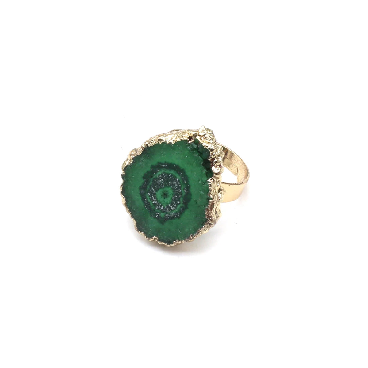 Natural Semi Precious Stones Irregular Crystal Druzy Rings Reiki Healing Embryo Agate Jewelry Accessories Party Gifts for Women
