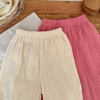 9m-6y Kids Clothing Summer Thin Solid Color Anti Mosquito Pants Baby Boys And Girls Loose Casual Trouser Simple Fashion Bloomers