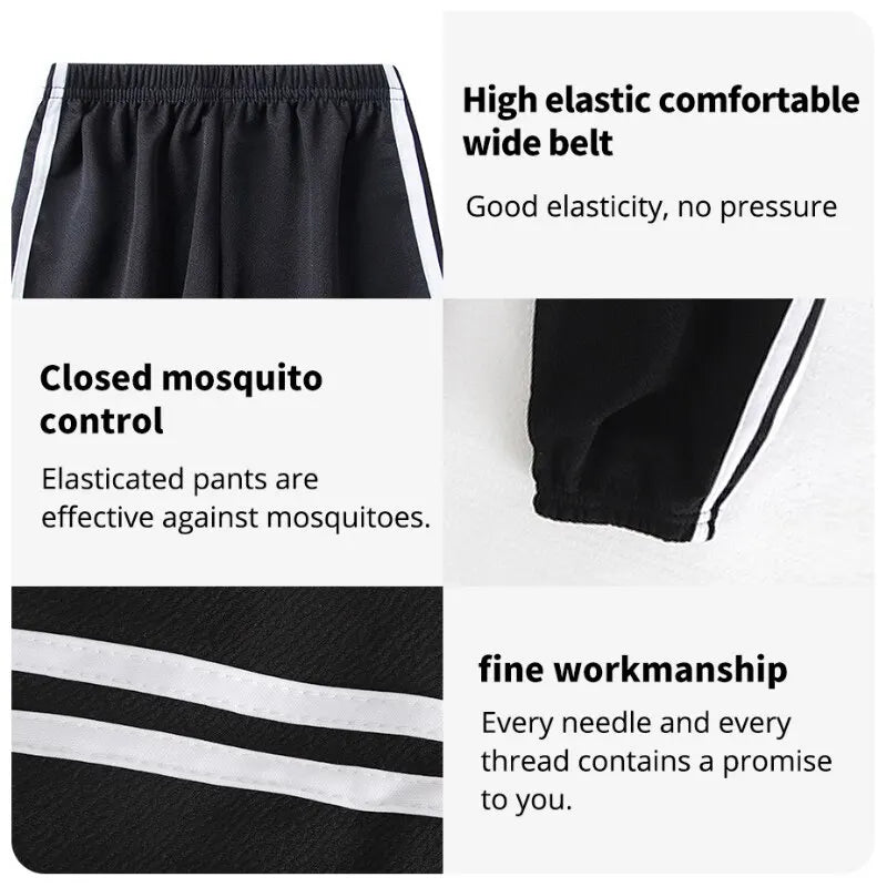 Children's Mosquito Pants Summer Thin Boys' Summer Pants Ice Silk Girls Large CHILDREN'S Silk Bloomers Pajama Pant