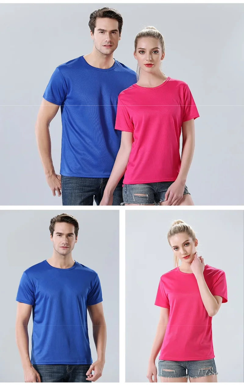 Multicolor Quick Dry T Shirt Summer Short Sleeve Fitness Shirt Running Football Jersey Training Workout Breathable Sportswear