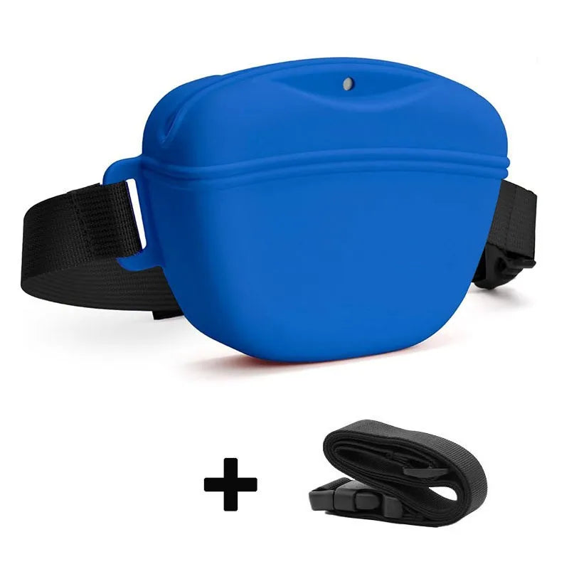 Silicone Dogs Treat Bag Pet Portable Dog Training Waist Bag Outdoor Feeder Puppy Snack Pouch Food Reward Storage Bag with Belt