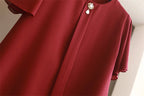 Women Blouse And Tops Summer Short Sleeve Chiffon T-shirt Middle Age Female Fashion Pullover Tshirts Shirts Large Size L-6XL