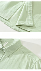 2025 Spring New Casual 100% Cotton Long Sleeve Shirt for Men Multi-color Simple Solid Color Classic Daily Shirts CM6651