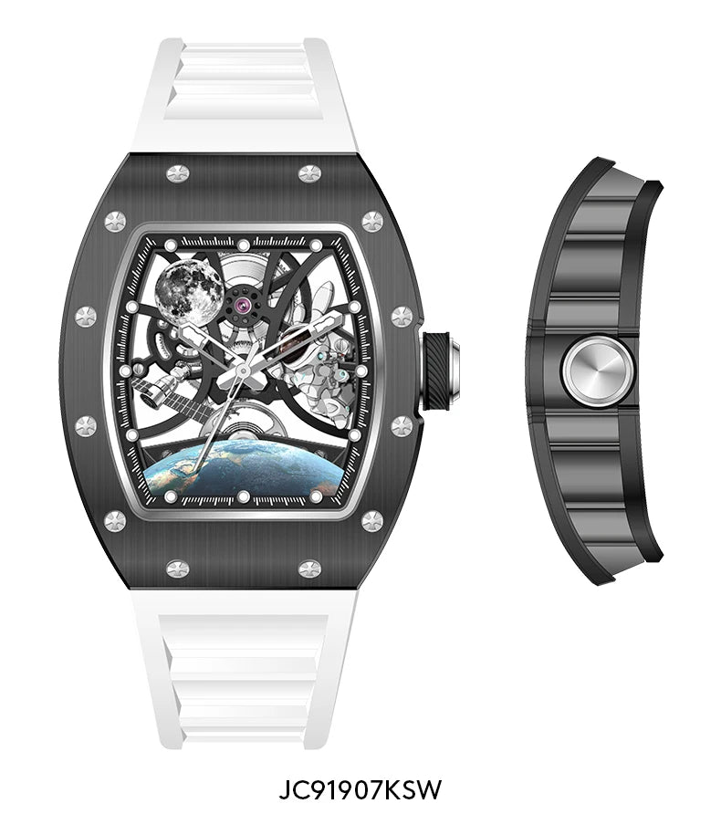 Luxury Automatic Watches Mens Mechanical Watch Bracelet Accessories  Waterproof Stainless Steel Clock Relogio