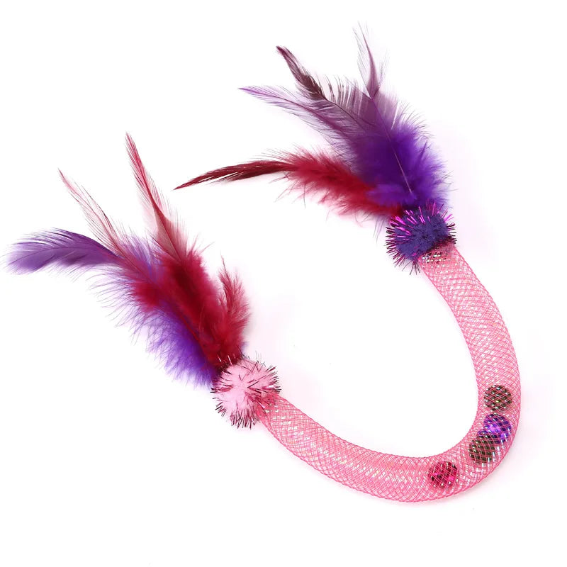 Cat bite elastic rope cat toy toys toys toys toys toys to tease cat sticks to relieve boredom and feathers