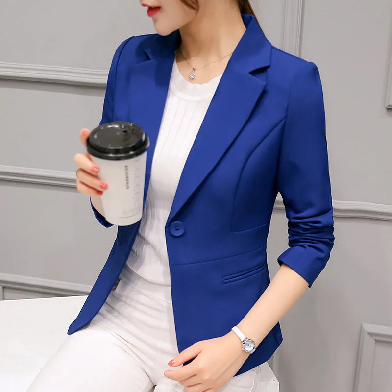 Spring New Women's Long-sleeved Suit Jacket, Korean Style Slim Short Coat Women, Asian Size M-XXXL, Girl's Blazers