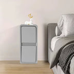 Modern Rectangular Nightstand Bedside Table with Drawers Small Narrow Nightstand