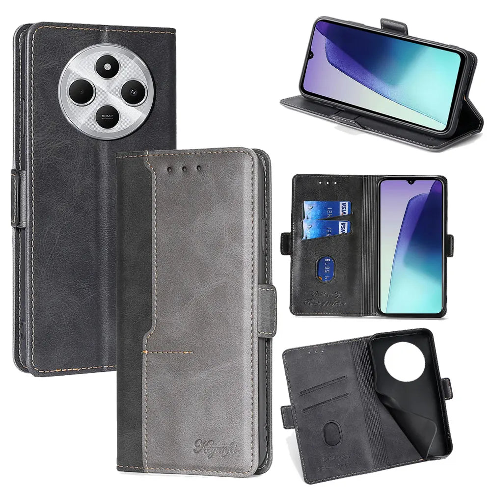 Business Leather Flip Case for POCO X7 Pro Protect Cover Side Magnetic Case for Xiaomi Poco X7 M7 Pro C75 With Card Slots Funda