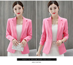 Spring New Women's Long-sleeved Suit Jacket, Korean Style Slim Short Coat Women, Asian Size M-XXXL, Girl's Blazers