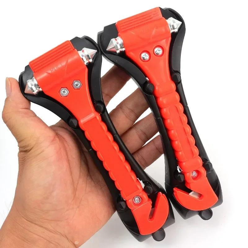 Car Breaking Window Emergency Escape Hammer 2-in-1 High Hardness Carbon Steel Safety Hammer Seatbelt Cutter for Auto Truck Bus