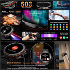 NEW For XIAOMI Outdoor Sports Smart Watch Men GPS Trackr Health Monitor BT Call NFC UV infrared Laser 5ATM Waterproof Smartwatch