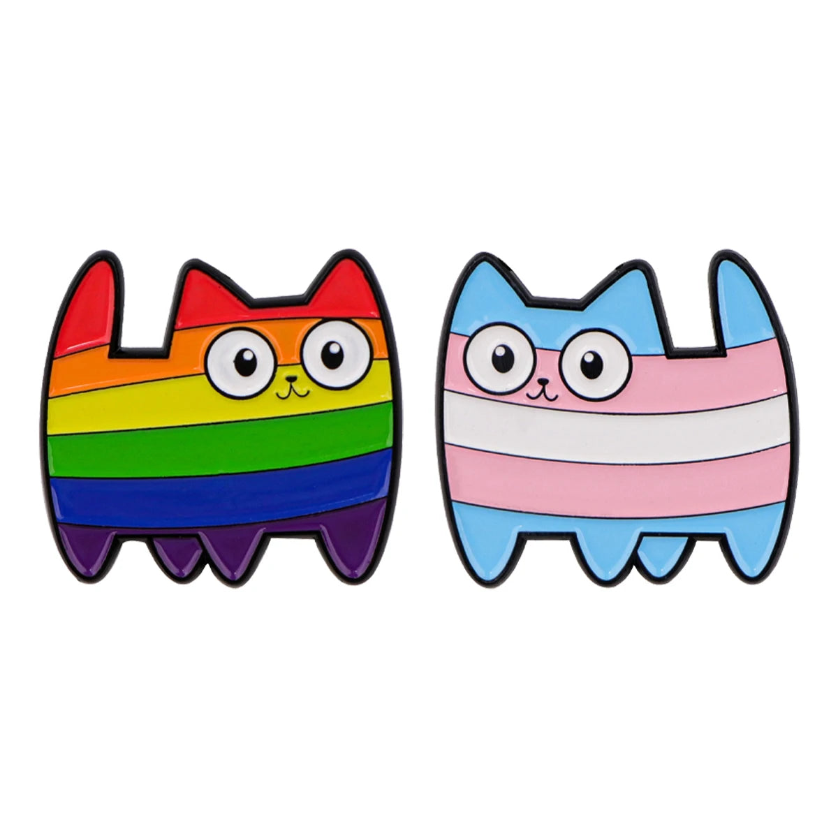 2-10pcs/set Funny Animals Series Enamel Pin Cartoon Cats Dogs Brooch Set Lapel Pins Badge on Backpack Clothing Accessories Gifts