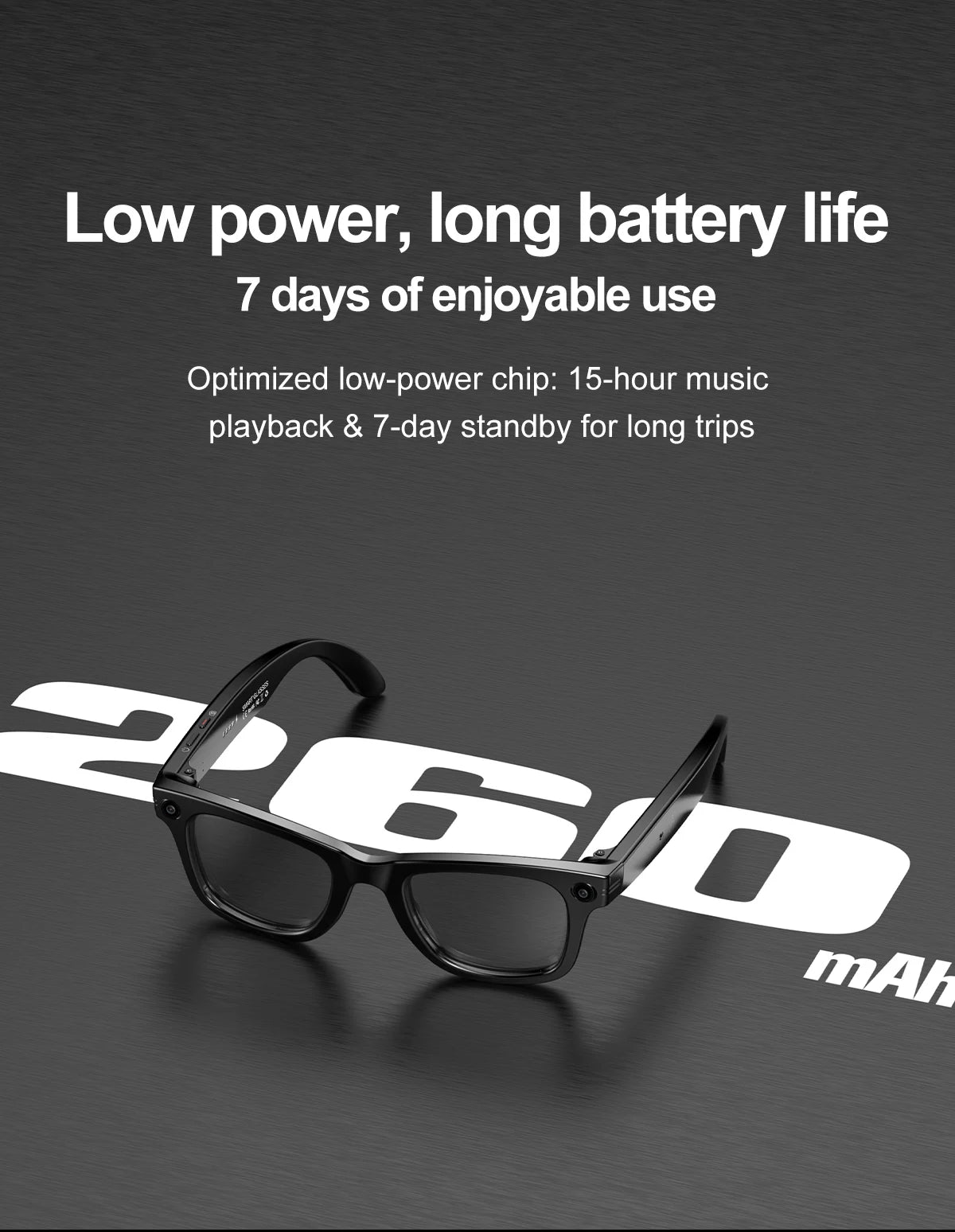 LIGE AI Smart Glasses 720P Camera Video Recorder Bluetooth Call 260mAh Battery Voice Assistant Control Sunglasses For Men Women