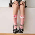 Kuromi Melody Cinnamoroll Kitty Cat Sanrio Socks for Children's Girls Cartoon Kawaii Korean Style Mid-Tube Trendy Student Socks