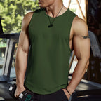 Summer men's gym fashion vest fitness training clothes quick drying loose fit sleeveless shirt men's sports basketball vest top